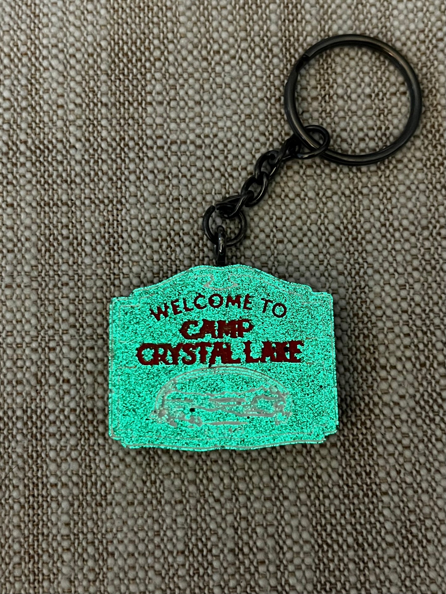 Camp Killer Sign Keychain