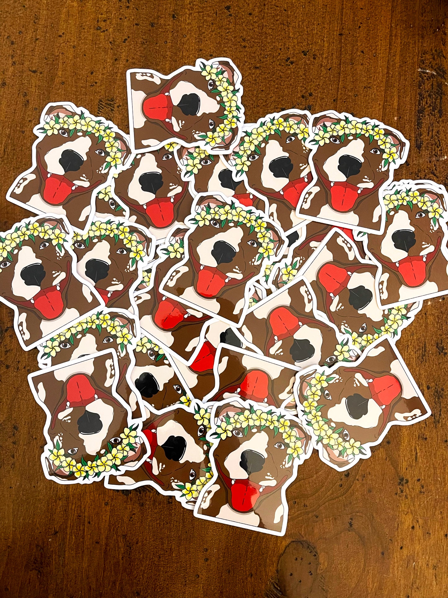 Brown and Tan Pitty Sticker