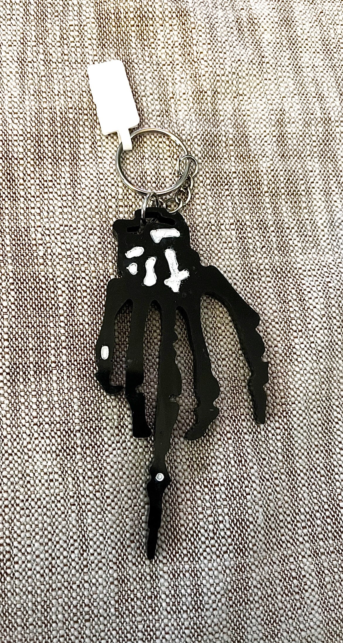 Middle Finger Skeleton Key Chain