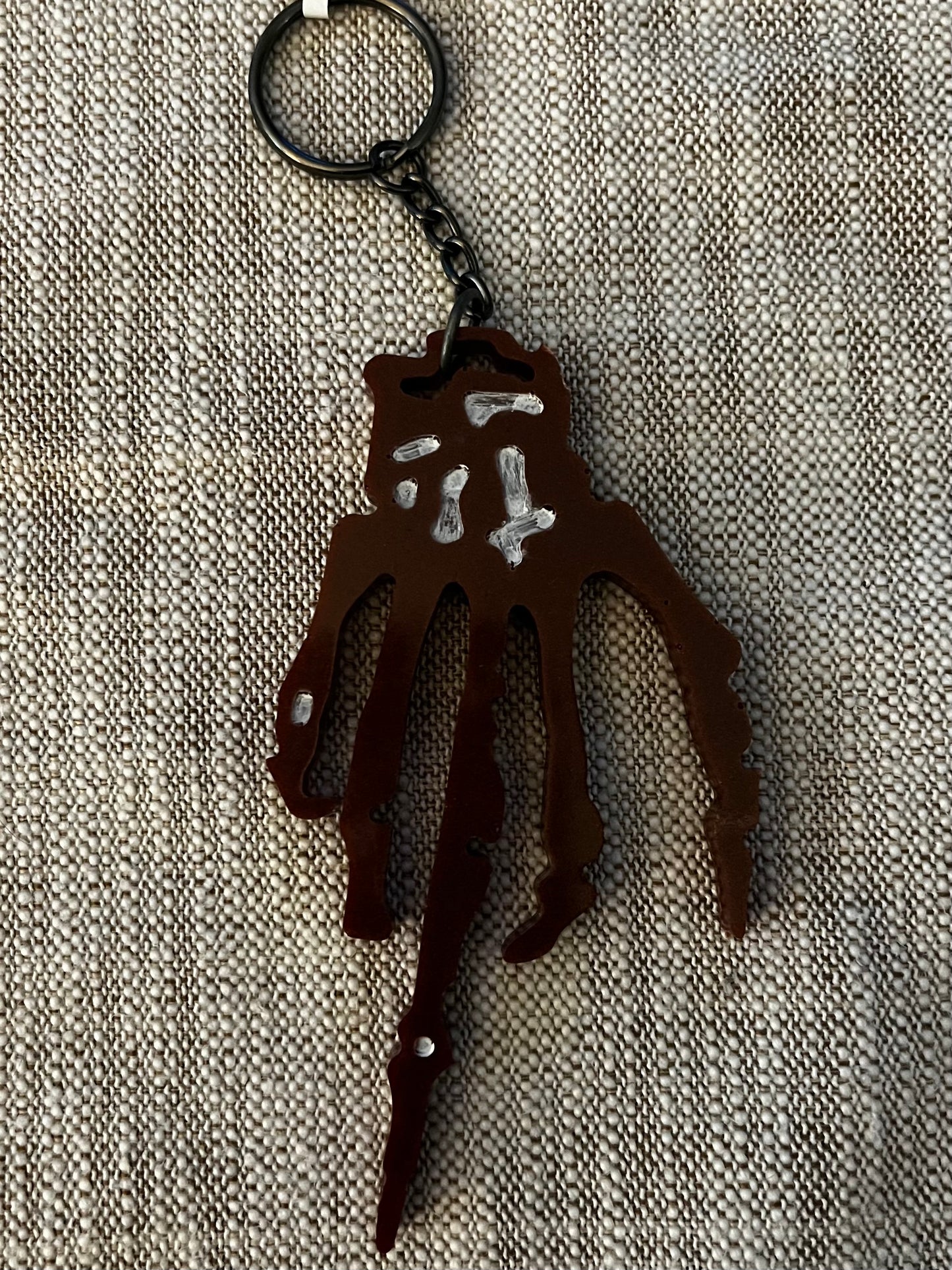 Middle Finger Skeleton Key Chain