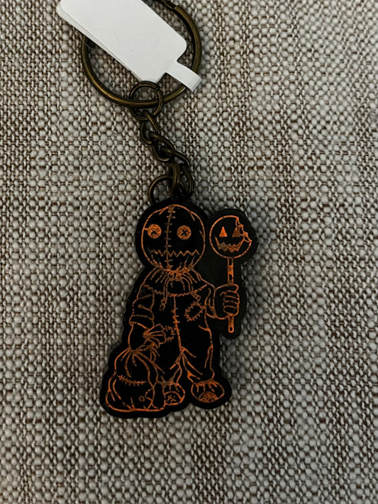 Scary Pumpkin Kid Keychain