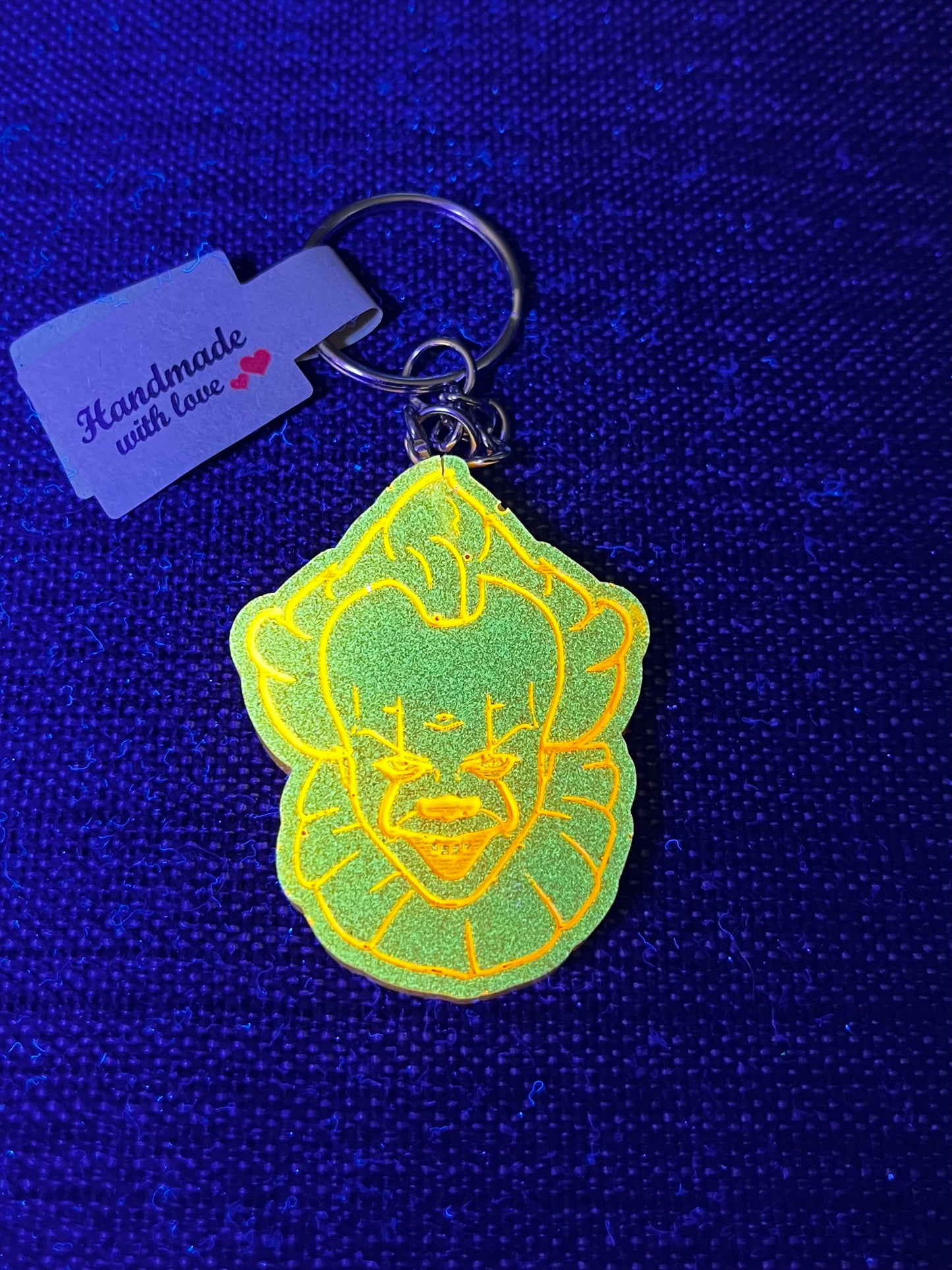 Large Killer Clown Face Keychain