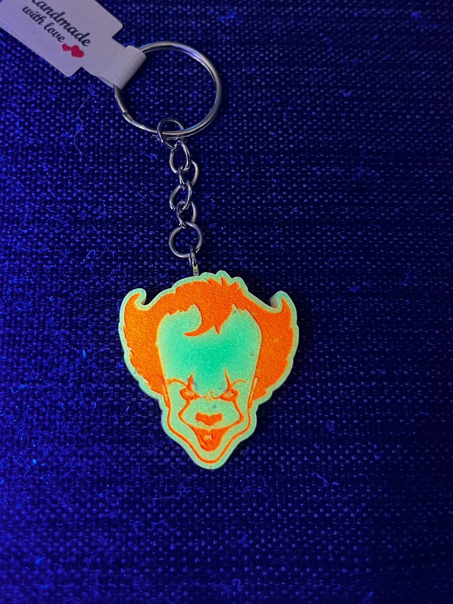 Large Killer Clown Face Keychain