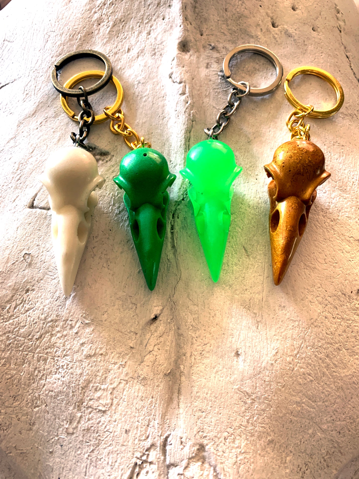 Resin Animal Skull Keychains