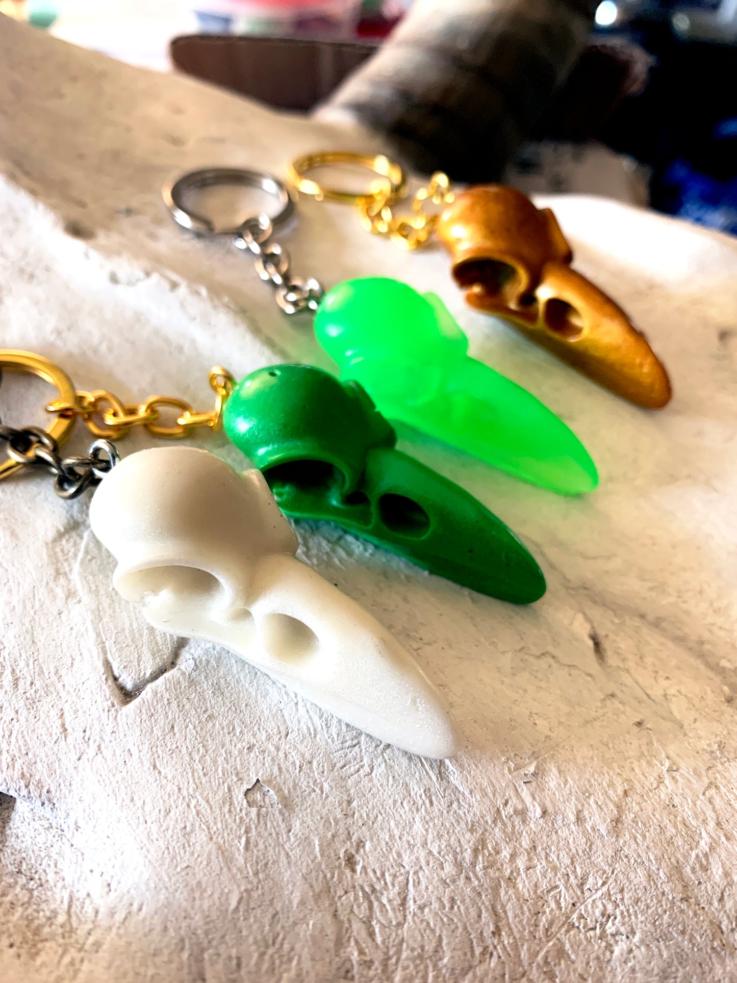 Resin Animal Skull Keychains