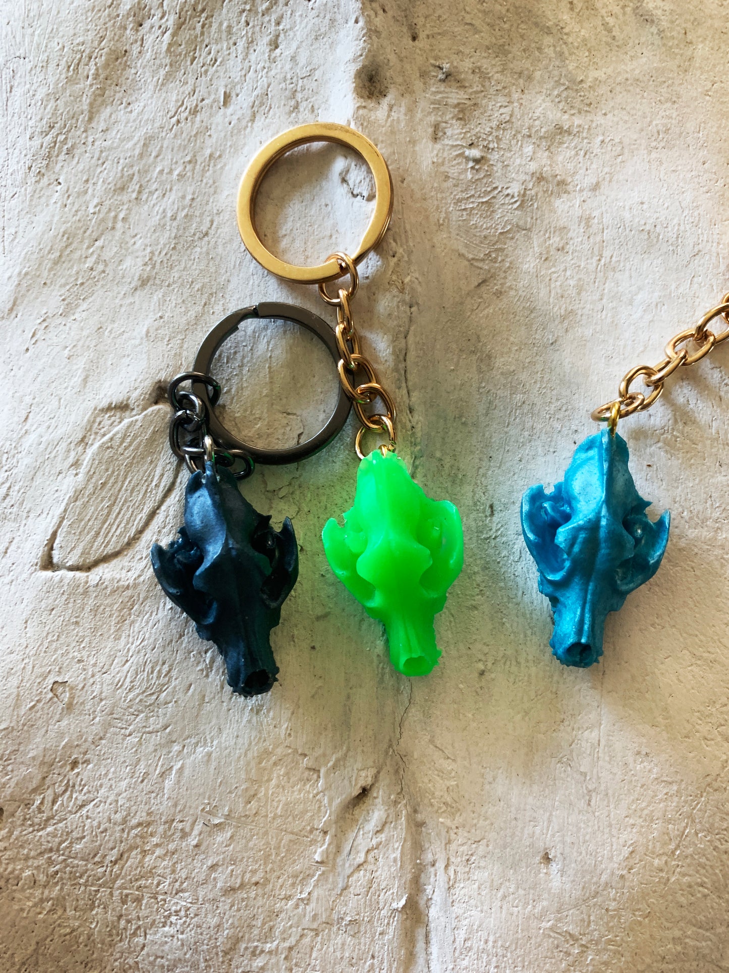 Resin Animal Skull Keychains