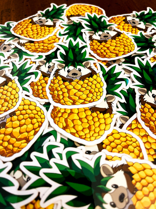 Pineapple Hedge Hog Sticker